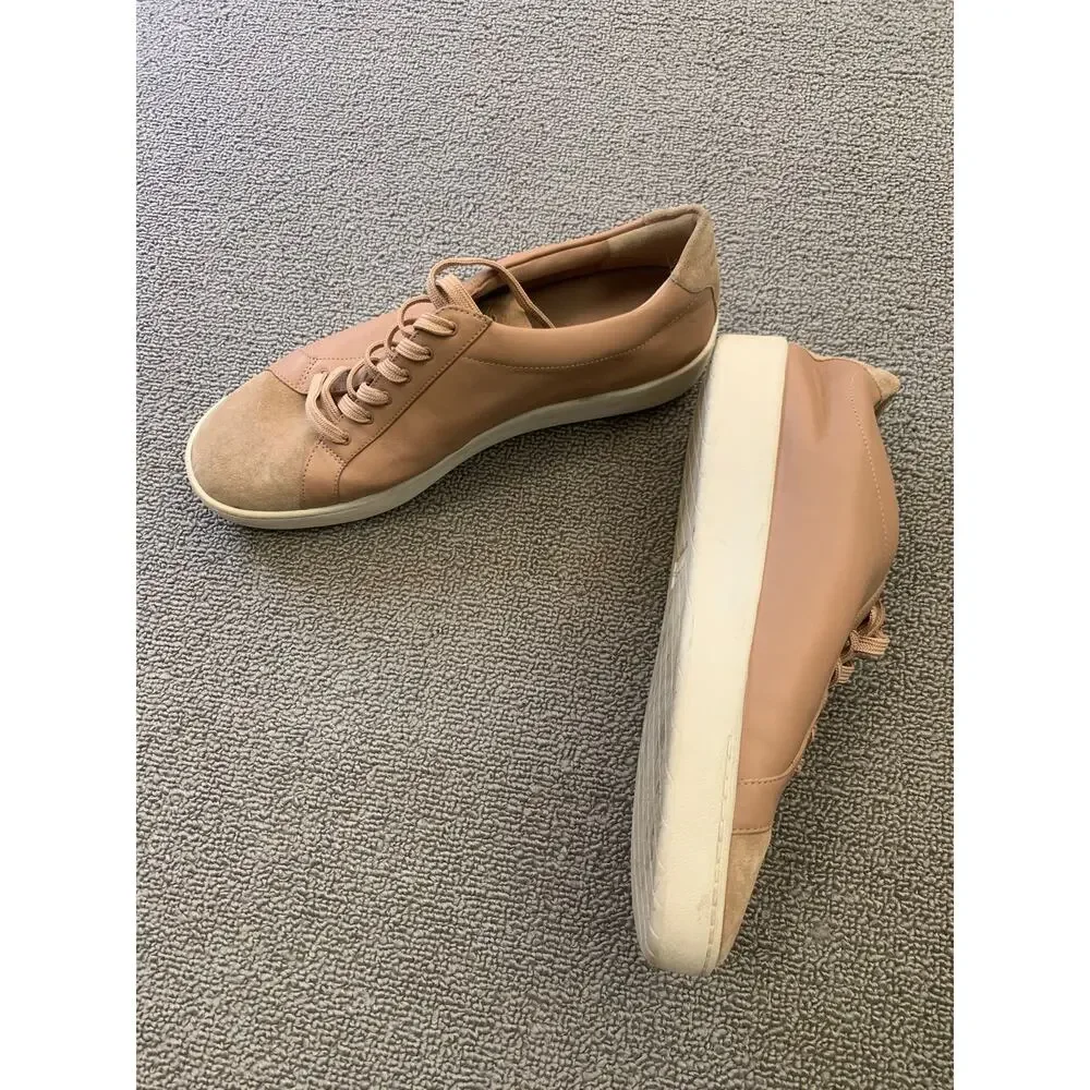 VINCE Women 7 Janna Suede Leather Low Top Lace Up‎ Sneaker